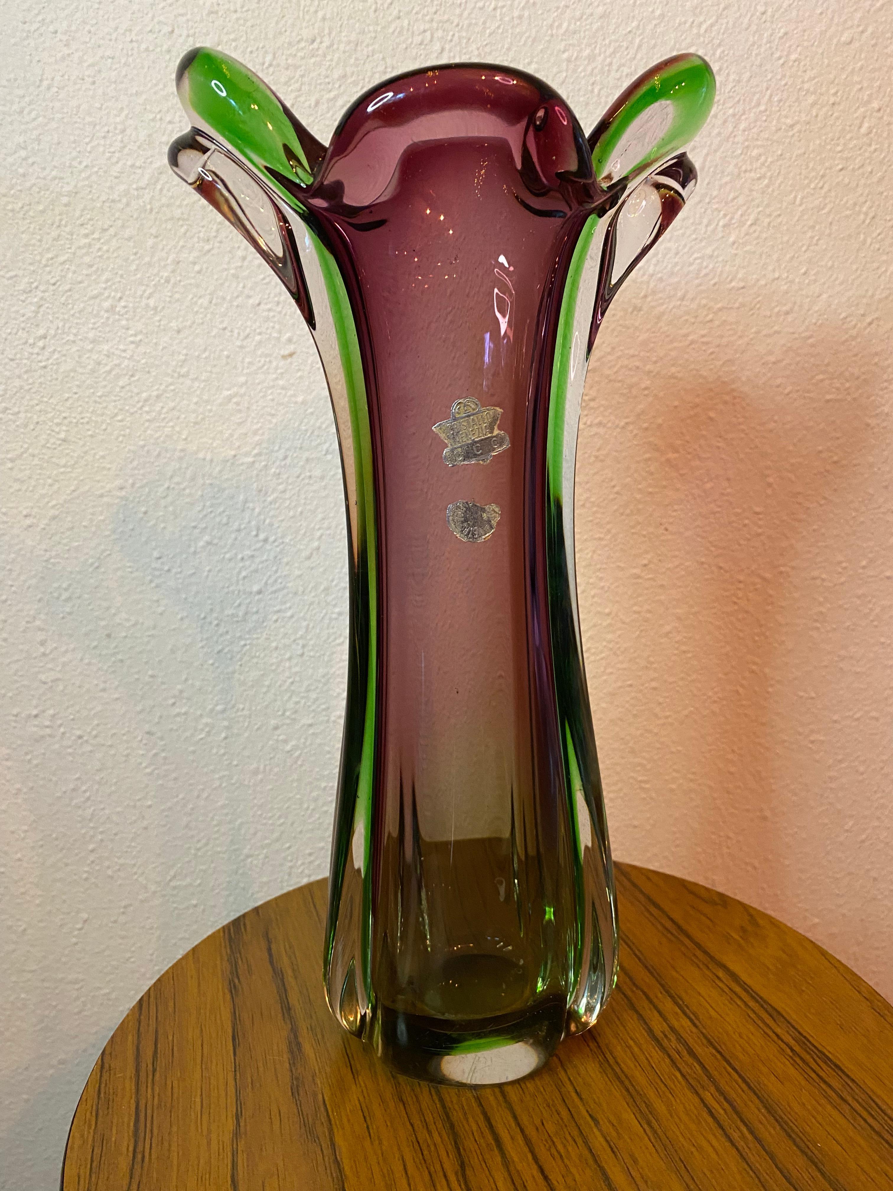 Vetro Vaso grande in vetro di Murano della metà del secolo scorso in vendita