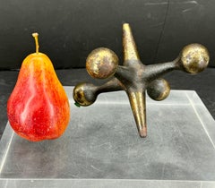 Mid-Century Modern Bill Curry Bronze Jax Bookend or Door Stop