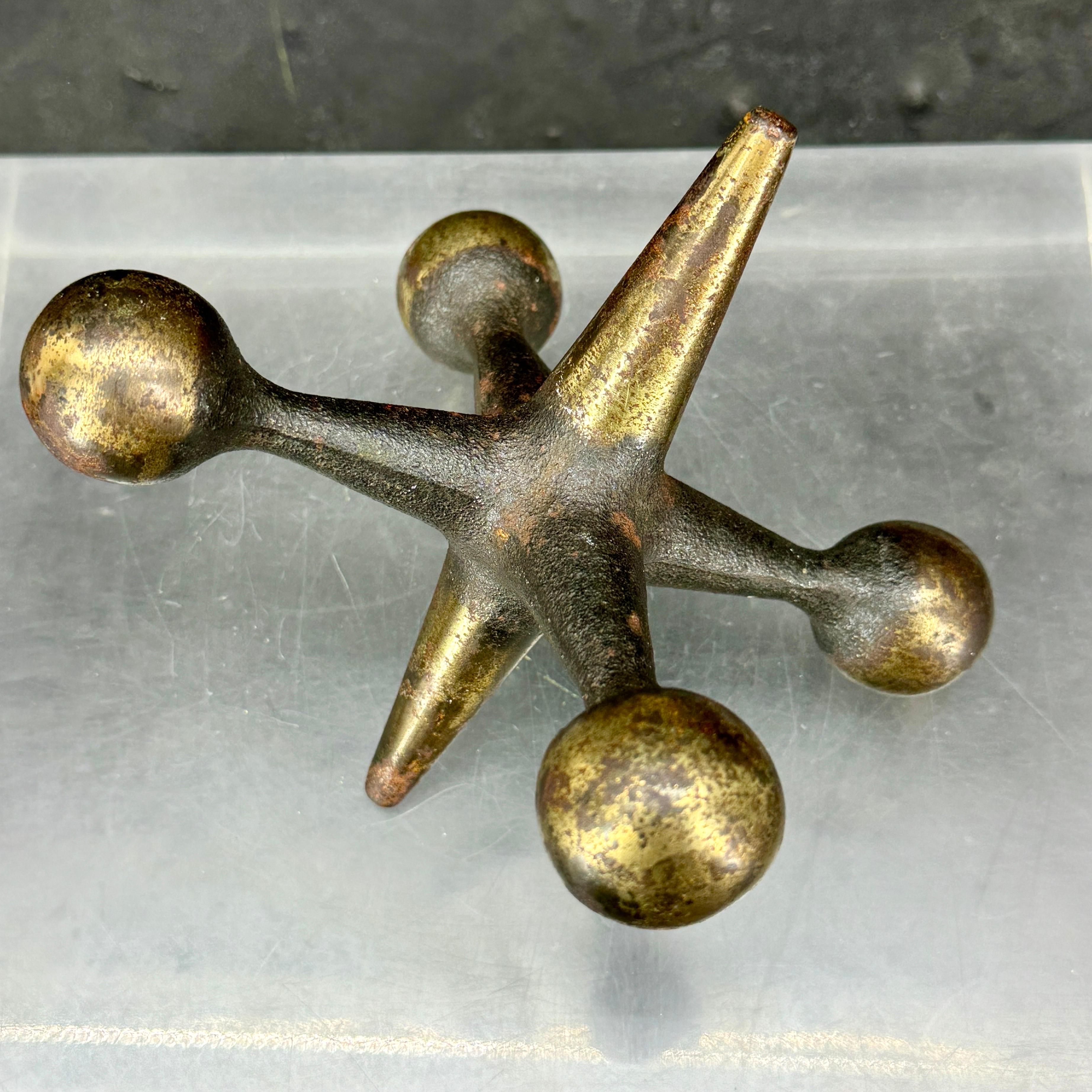 American Mid-Century Modern Bill Curry Bronze Jax Bookend or Door Stop For Sale