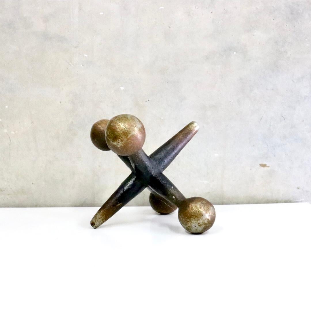 Mid-Century Modern decorative jack bookend by Bill Curry. Made of heavy cast iron.

Great bookend, paperweight or iconic Mid-Century Modern decor made of iron. Amazing condition for its age. Some natural occurring wear. This is a great decor piece