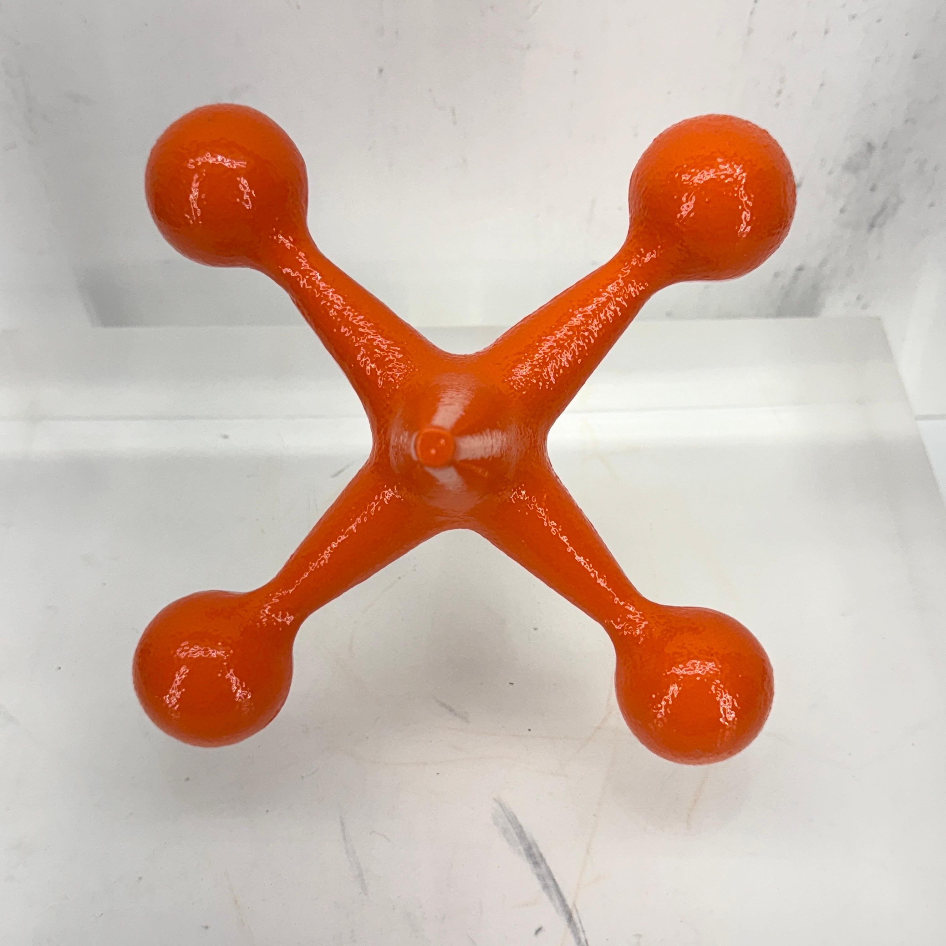Mid-Century Modern Bill Curry Orange Jax Bookend or Door Stop In Good Condition For Sale In Haddonfield, NJ