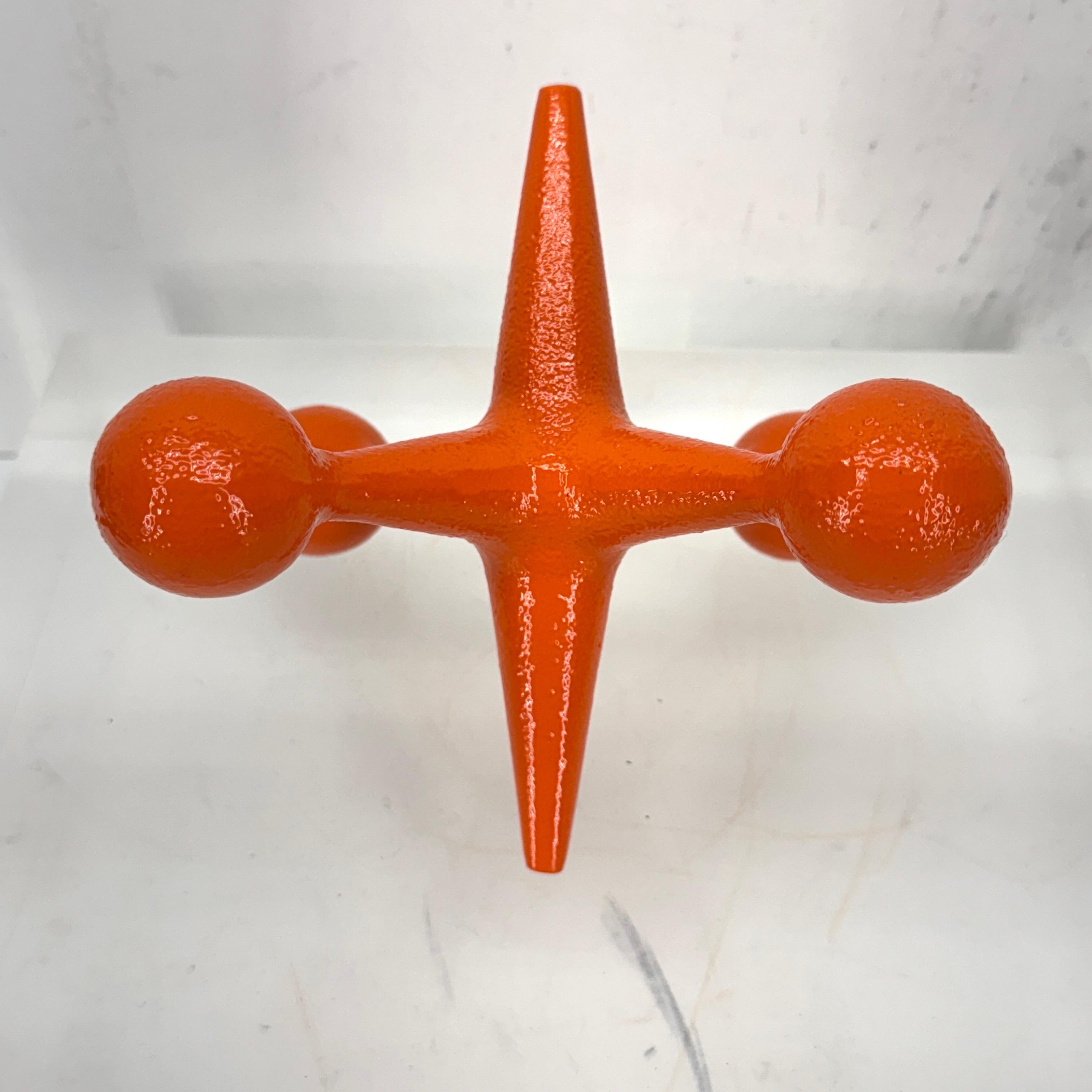 Mid-Century Modern Bill Curry Orange Jax Bookend or Door Stop For Sale 1