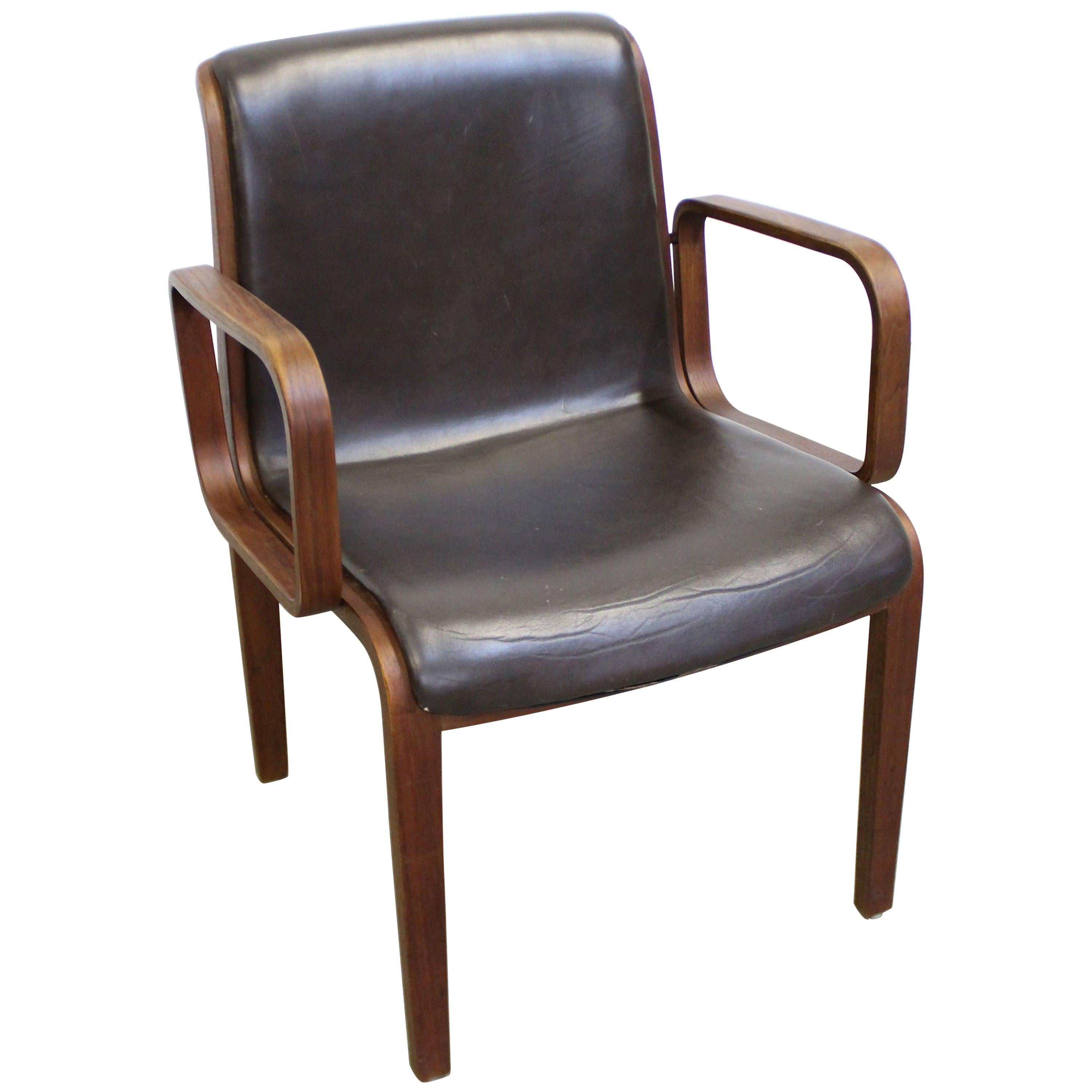 Mid-Century Modern Bill Stephens for Knoll Bentwood Armchair