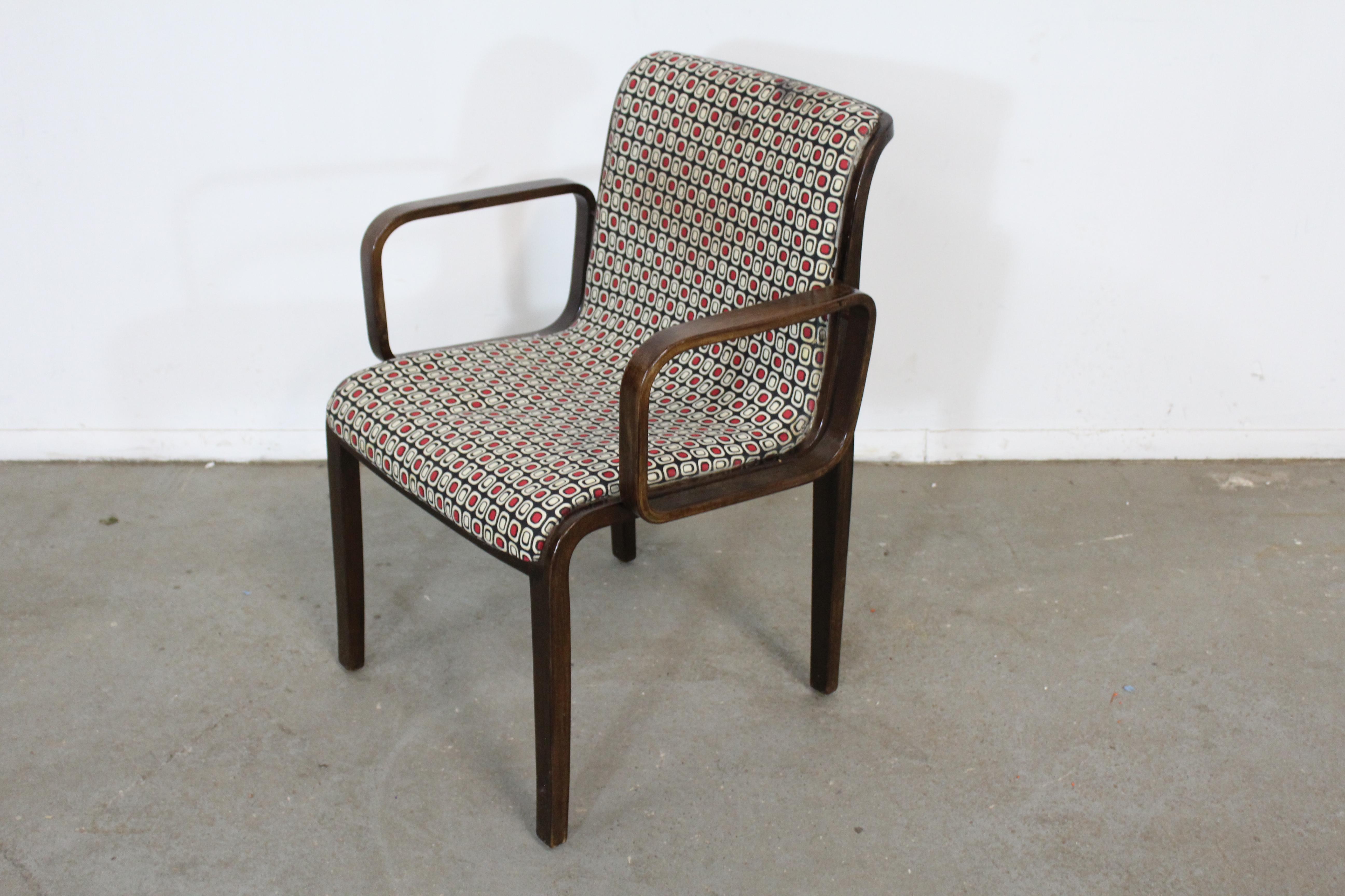 Mid-20th Century Mid-Century Modern Bill Stephens Knoll Black Walnut Arm Chair For Sale