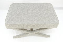 Mid Century Modern Billy Baldwin Atr. Large Upholstered X Base Bench MINT