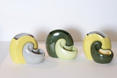 Mid Century Modern Biomorphic Belle Kogan Patented Nesting Vases for Red Wing