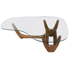 Mid-Century Modern Biomorphic Coffee Table Attributed to Kroehler or Tonk