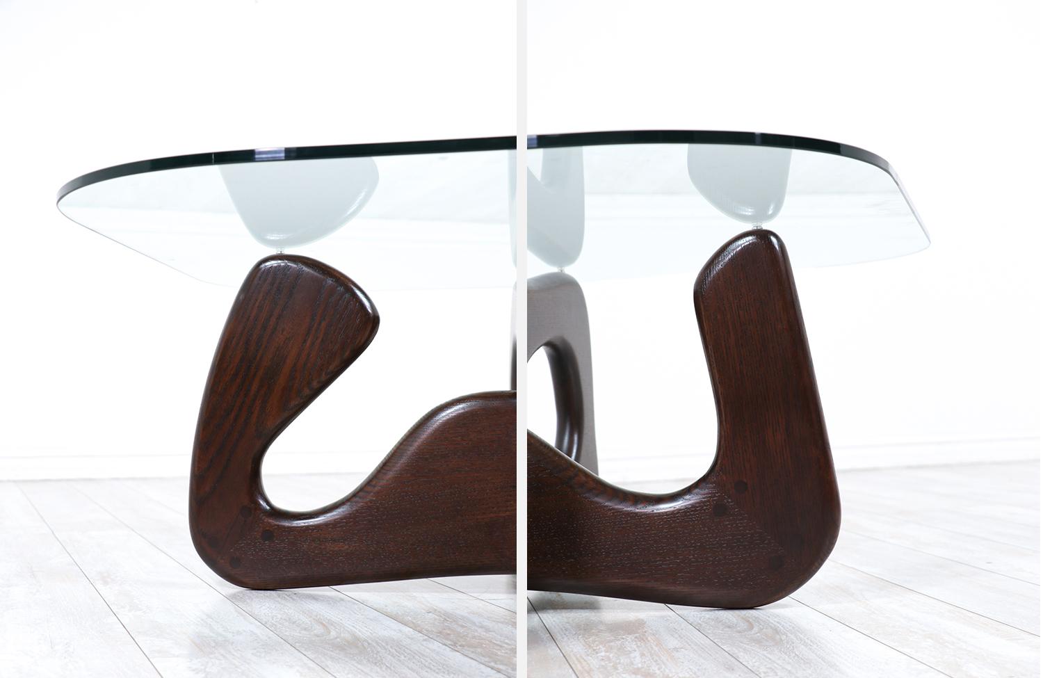 Mid-20th Century Mid-Century Modern Biomorphic Coffee Table with Glass Top