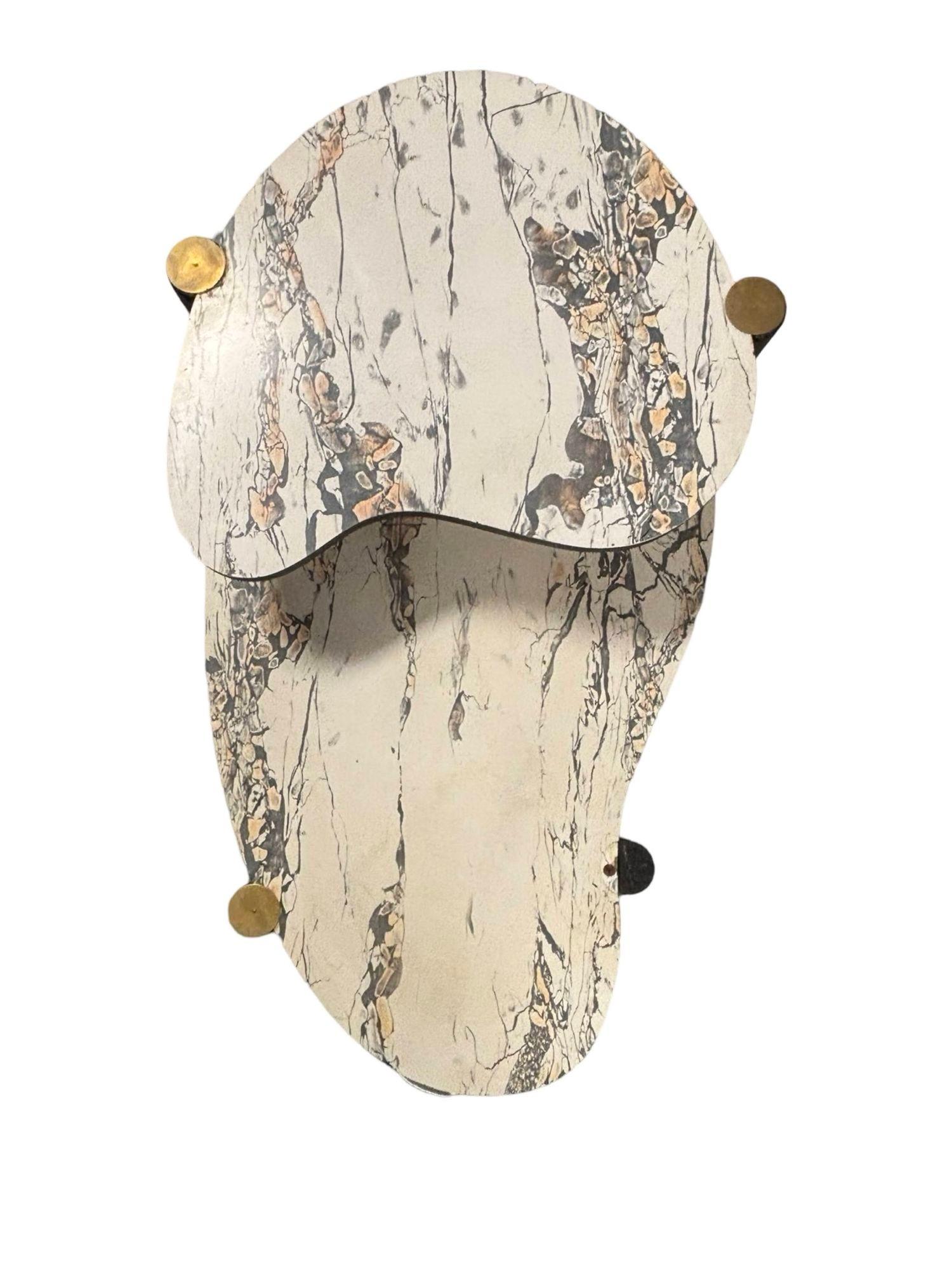 American Mid-Century Modern Biomorphic Side Table with Formica Top For Sale