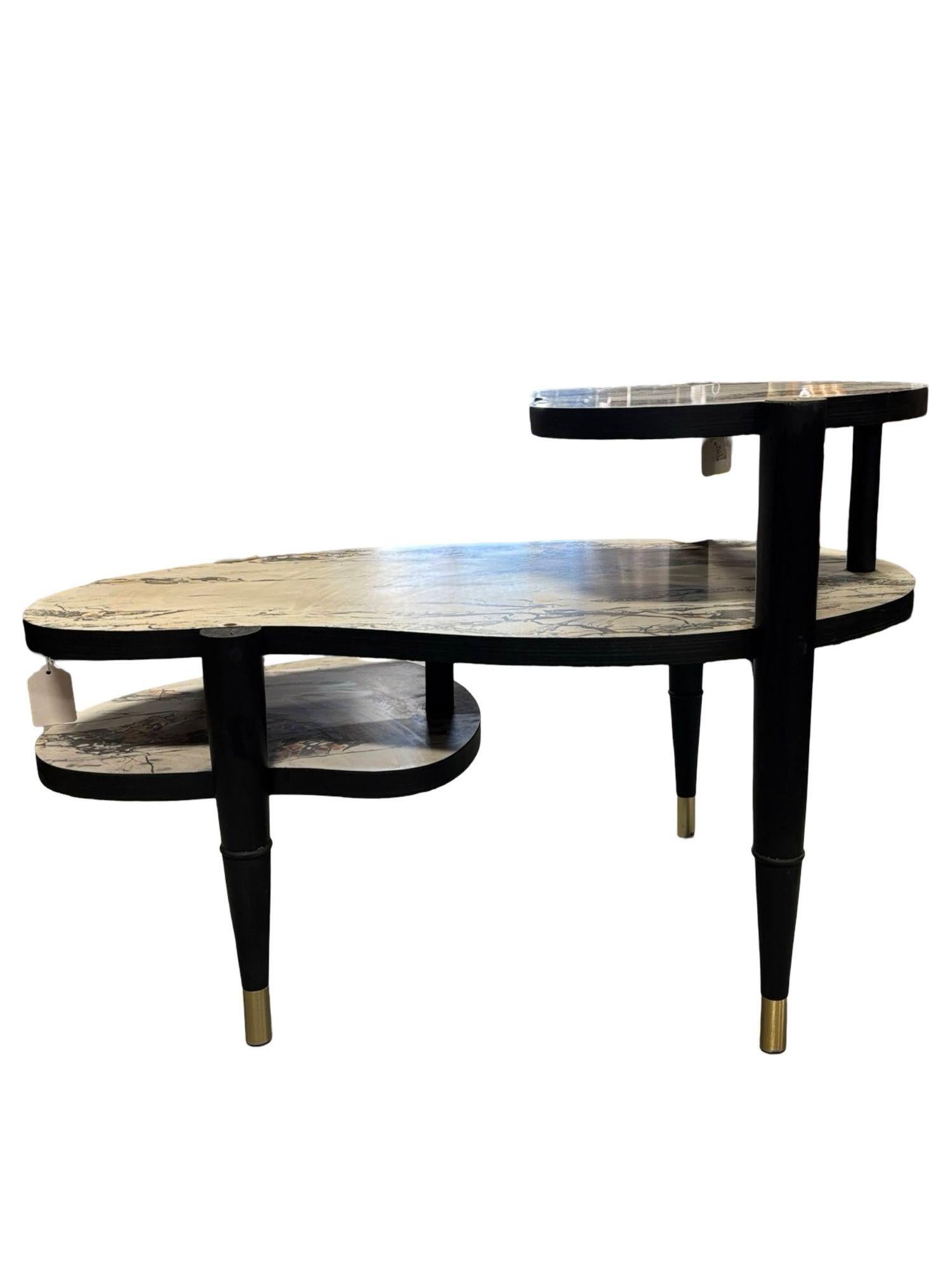 Mid-Century Modern Biomorphic Side Table with Formica Top In Good Condition For Sale In Van Nuys, CA