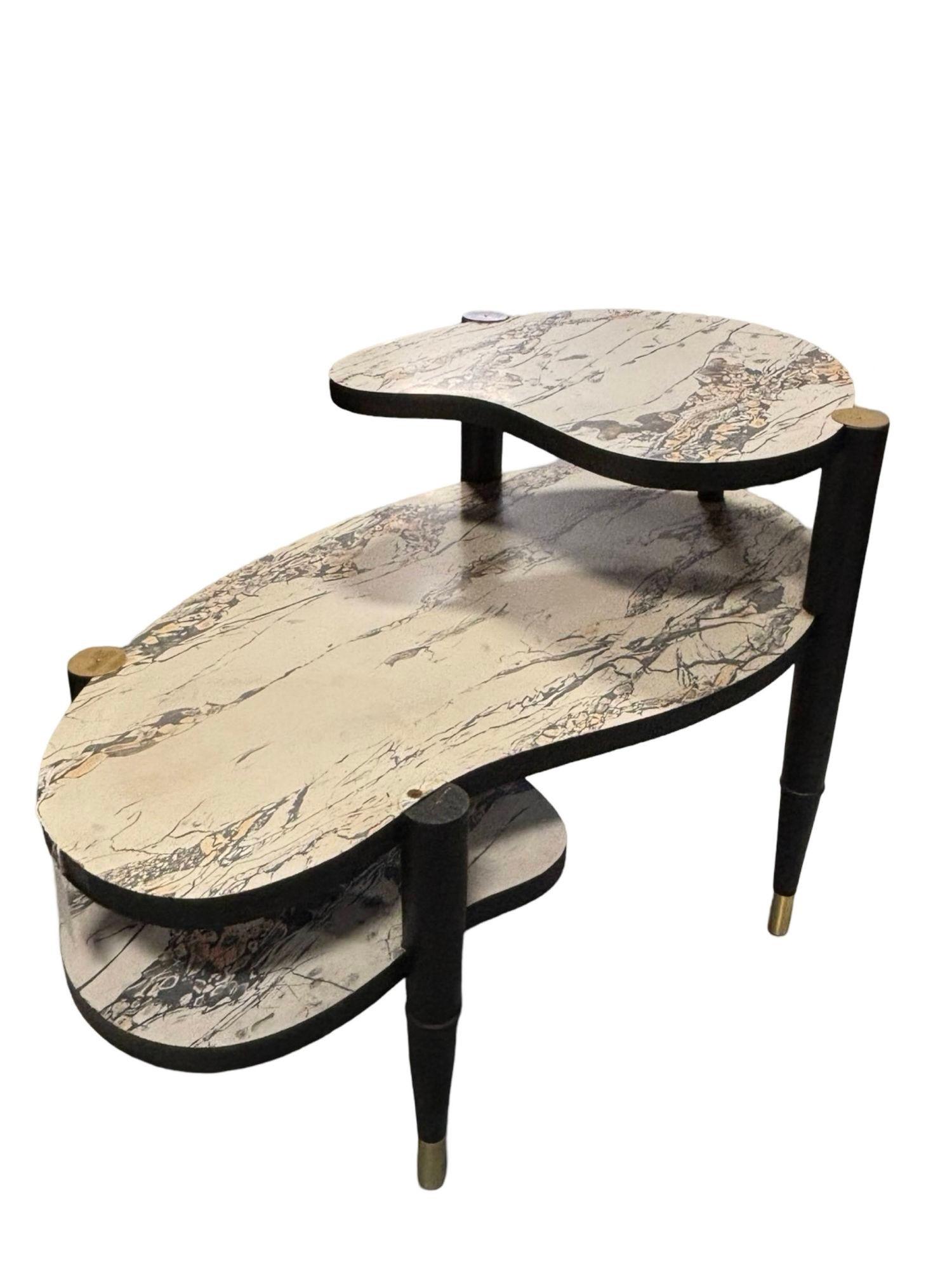 Mid-Century Modern Biomorphic Side Table with Formica Top For Sale 2