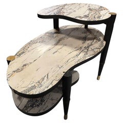 Mid-Century Modern Biomorphic Side Table with Formica Top