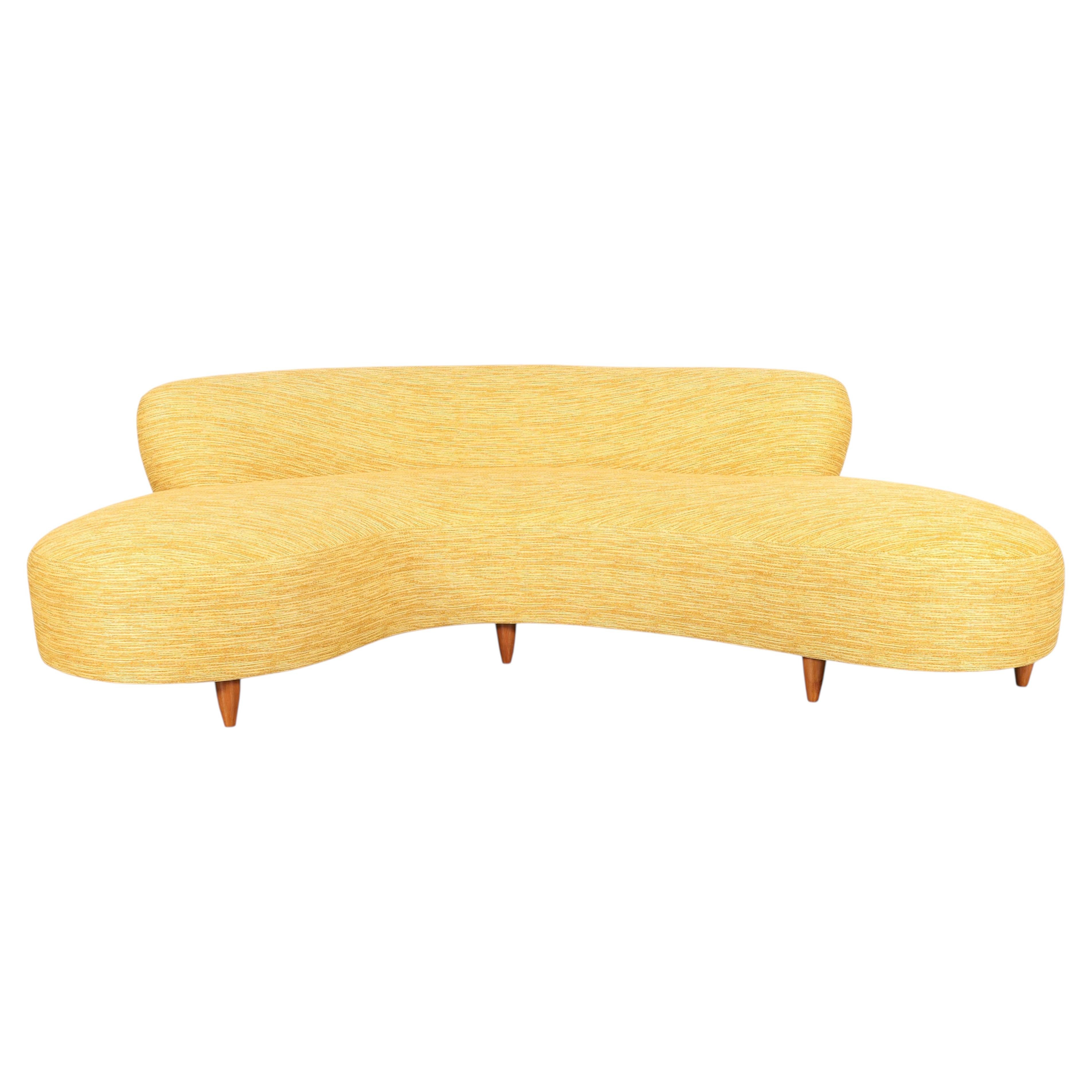 Mid-Century Modern Biomorphic Sofa, 1980s For Sale