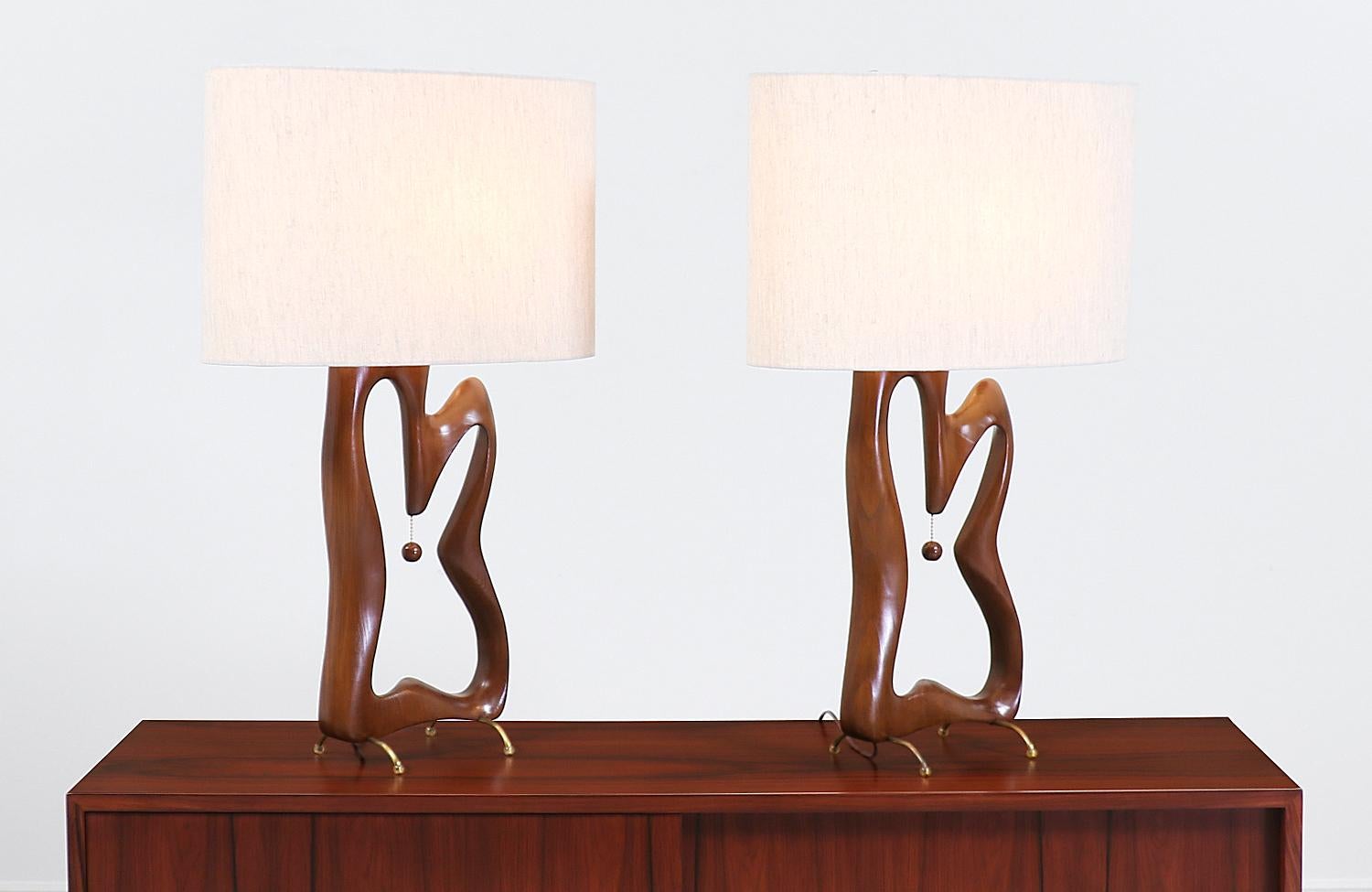 mid century modern table lamps for sale