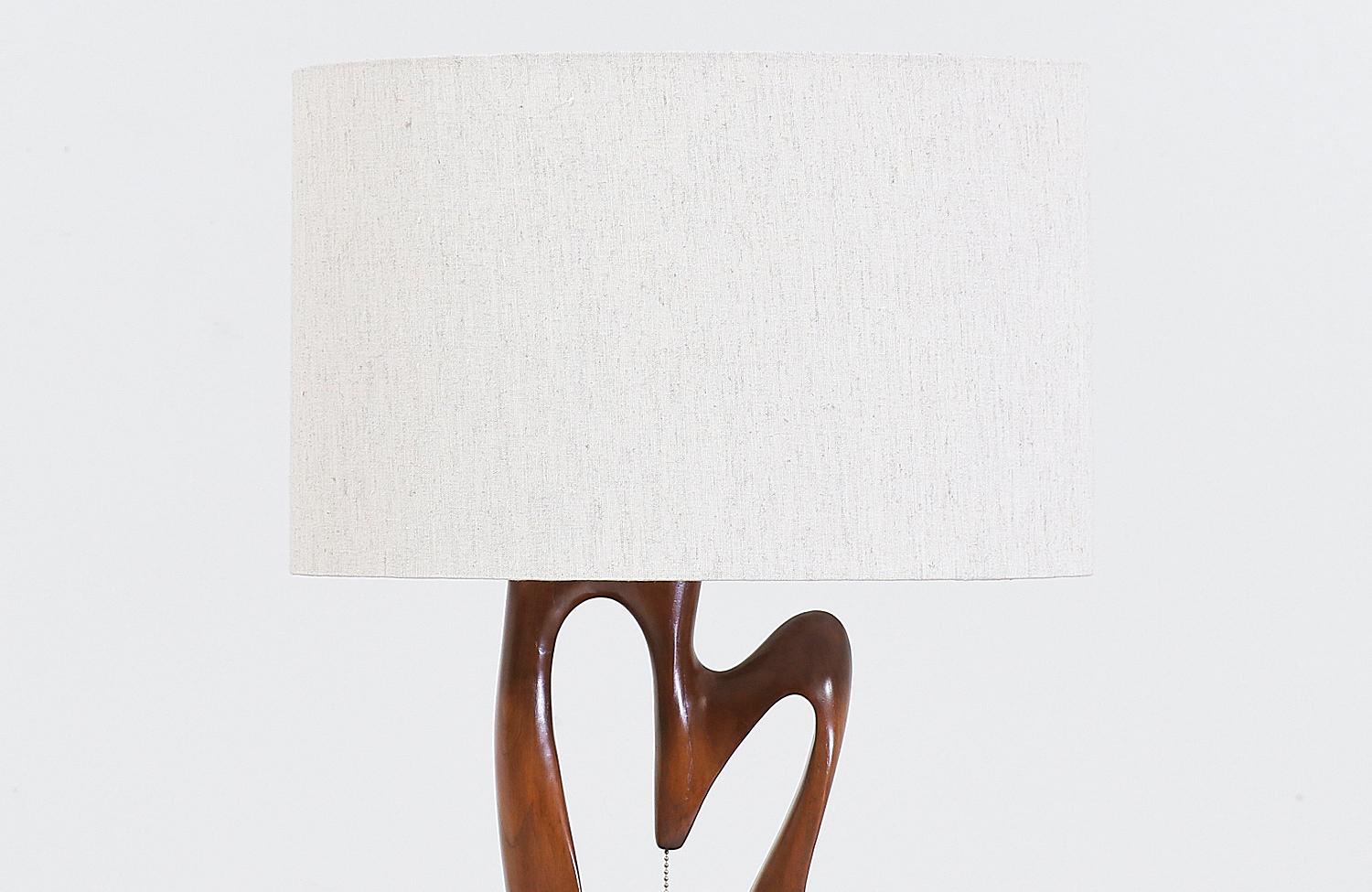 Polished Mid-Century Modern Biomorphic Table Lamps