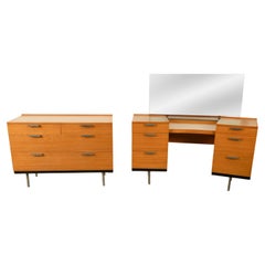 Mid Century Modern Birch Fineline Vanity Dresser Chest Set John Sylvia Reid 1961