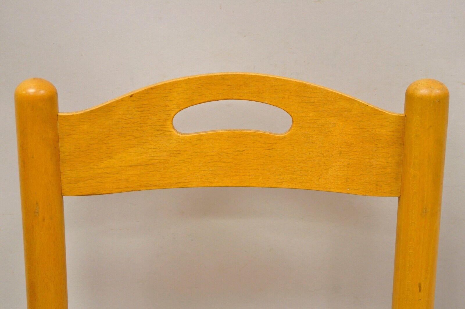 Sedie da pranzo moderne in legno di betulla e acero con sedute in corda - set di 6 In condizioni buone in vendita a Philadelphia, PA
