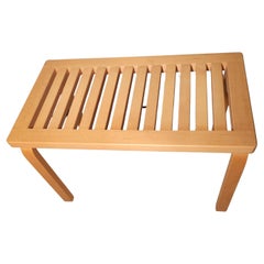 Mid-Century Modern Birch Slatted Bench by Alvar Aalto for Artek C1970 Mid-Century Modern Birch Slatted Bench by Alvar Aalto for Artek C1970