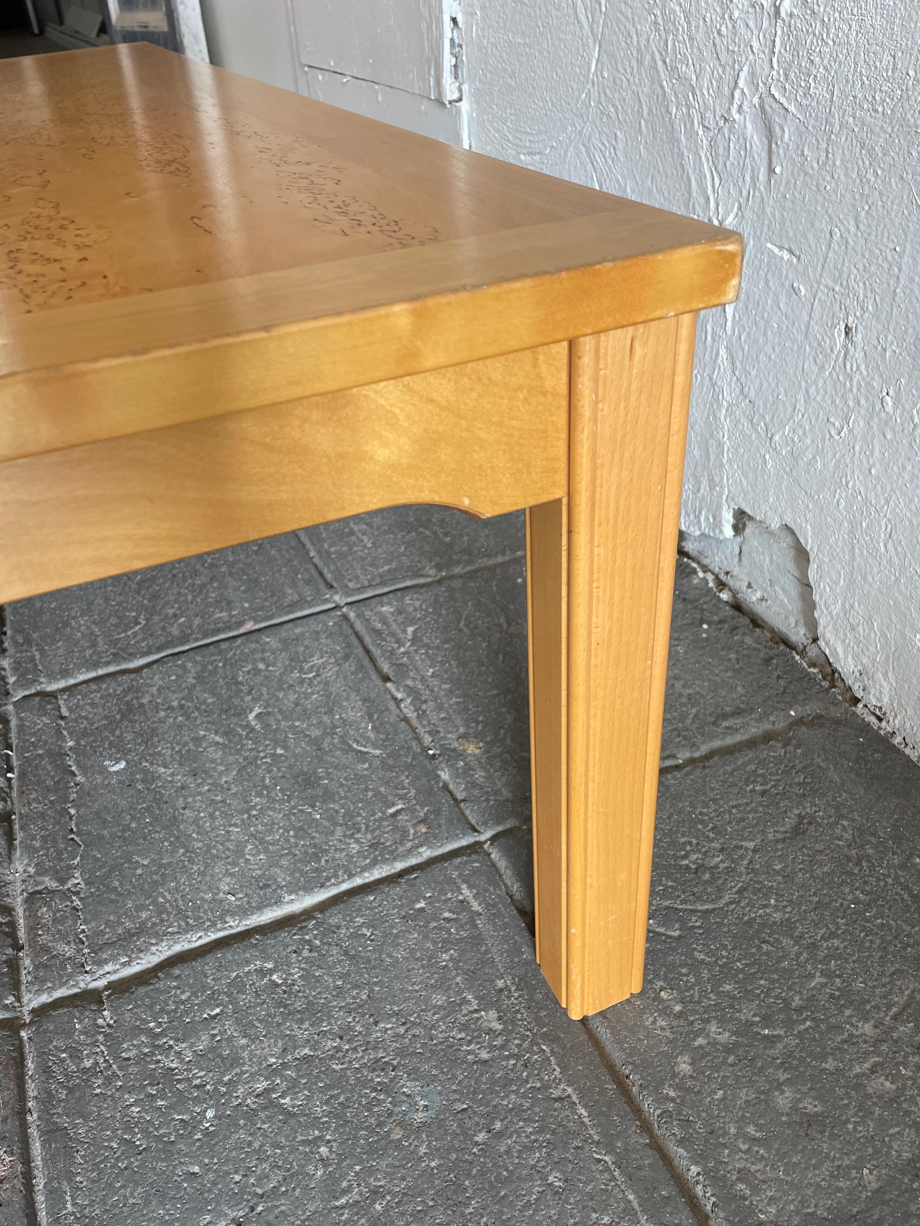 Mid Century Modern Birch Swedish Coffee Table by Ulferts For Sale 1