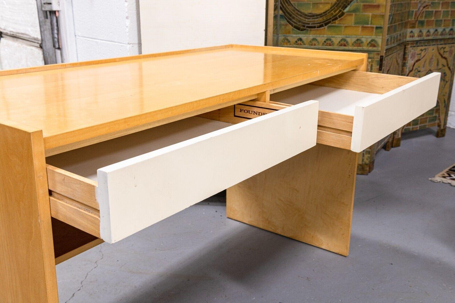 American Mid Century Modern Birch Wood Desk by Jack Cartwright for Founders Furniture