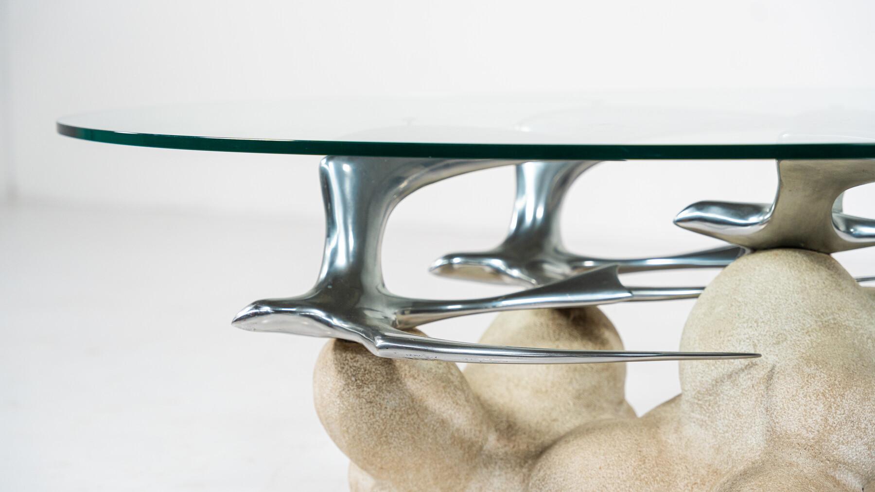 Table basse oiseau moderne du milieu du siècle dernier, Italie, 1970 en vente 5