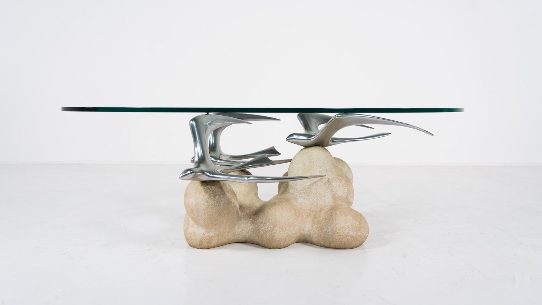 Table basse oiseau moderne du milieu du siècle dernier, Italie, 1970 Bon état - En vente à Brussels, BE