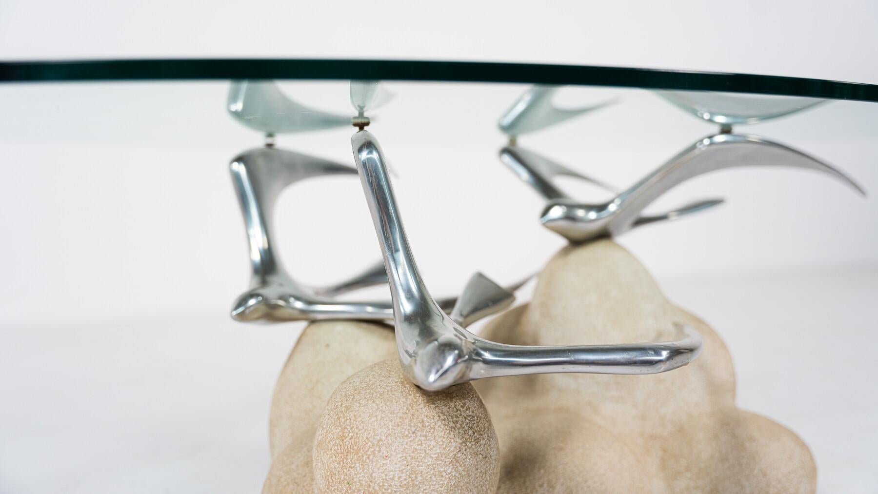 Table basse oiseau moderne du milieu du siècle dernier, Italie, 1970 en vente 1