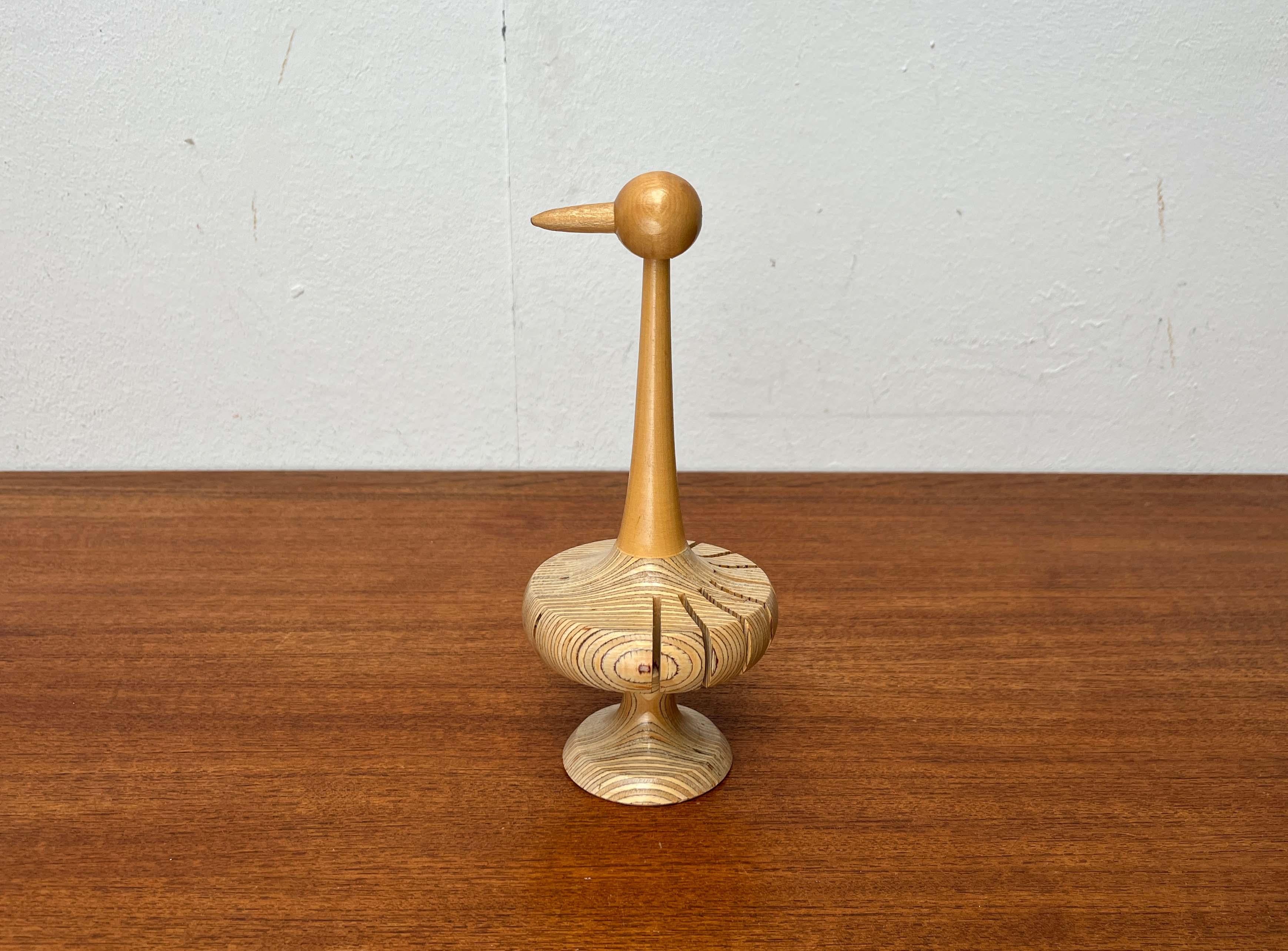 Servilletero de madera con diseño de pájaro moderno de mediados de siglo de Paavo Asikainen, Finlandia Moderno de mediados de siglo en venta
