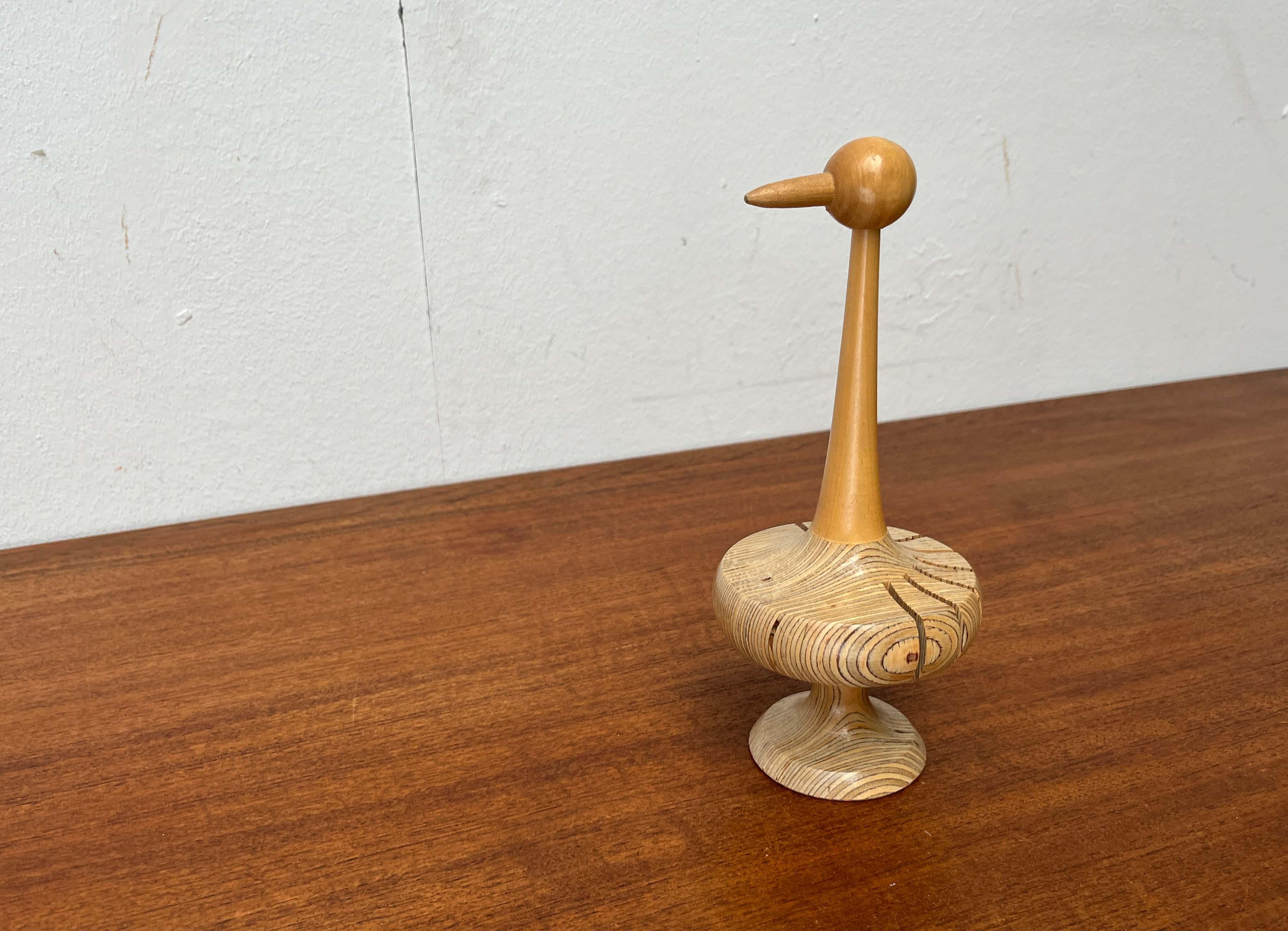 Servilletero de madera con diseño de pájaro moderno de mediados de siglo de Paavo Asikainen, Finlandia Madera en venta