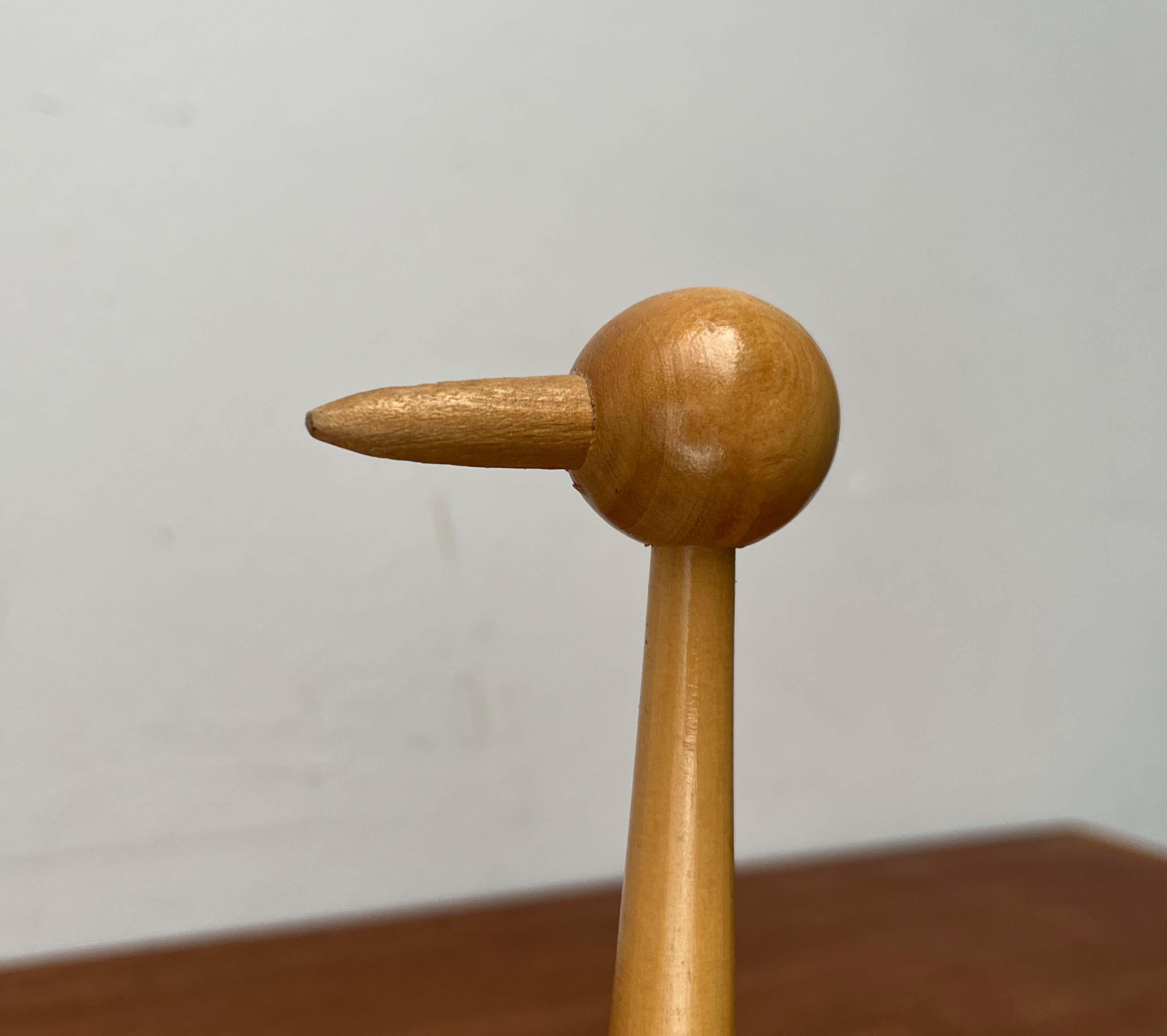 Servilletero de madera con dise�ño de pájaro moderno de mediados de siglo de Paavo Asikainen, Finlandia en venta 1