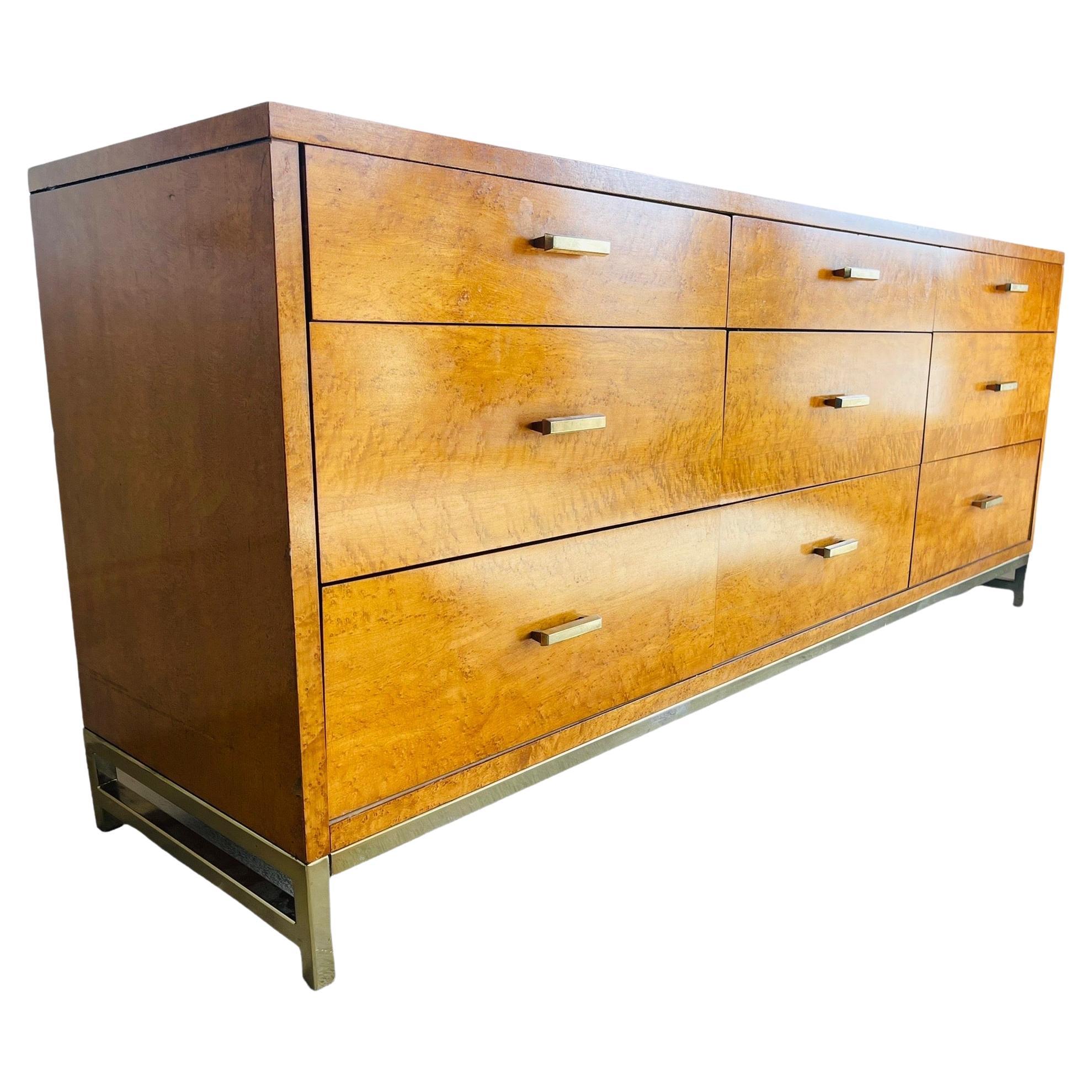 Mid-Century Modern Birdseye Maple Dresser by Milo Baughman for Lane Furniture 