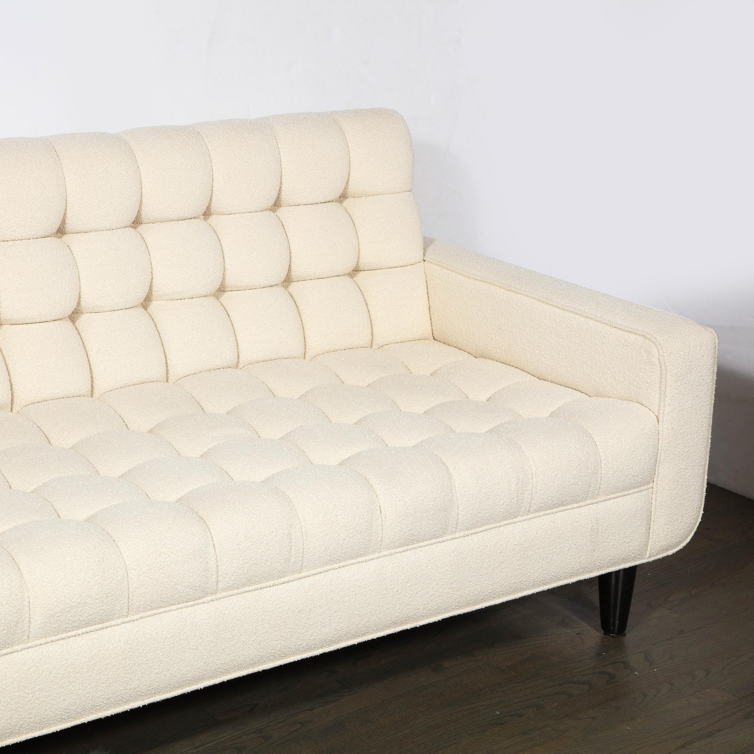 cream mid century sofa