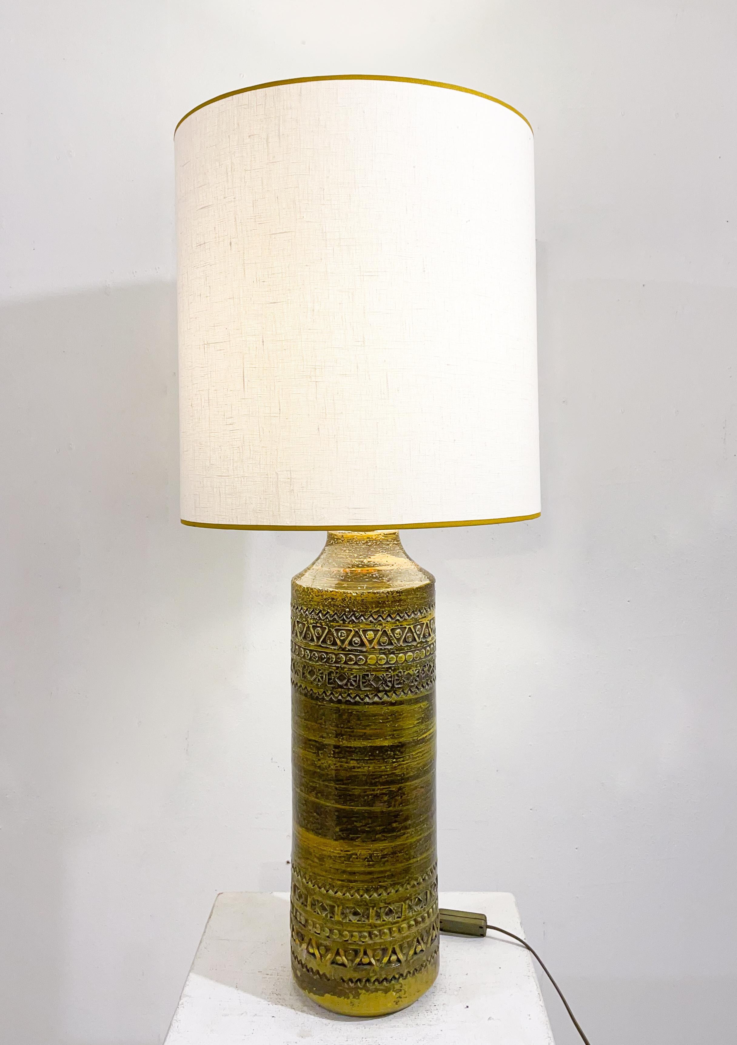Mid-Century Modern Bitossi Desk Lamp, Green Ceramic, Italy In Good Condition For Sale In Brussels, BE