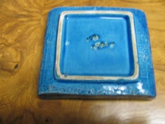 Mid-Century Modern Bitossi Rimini Blue Cigarette Ashtray by Aldo Londi