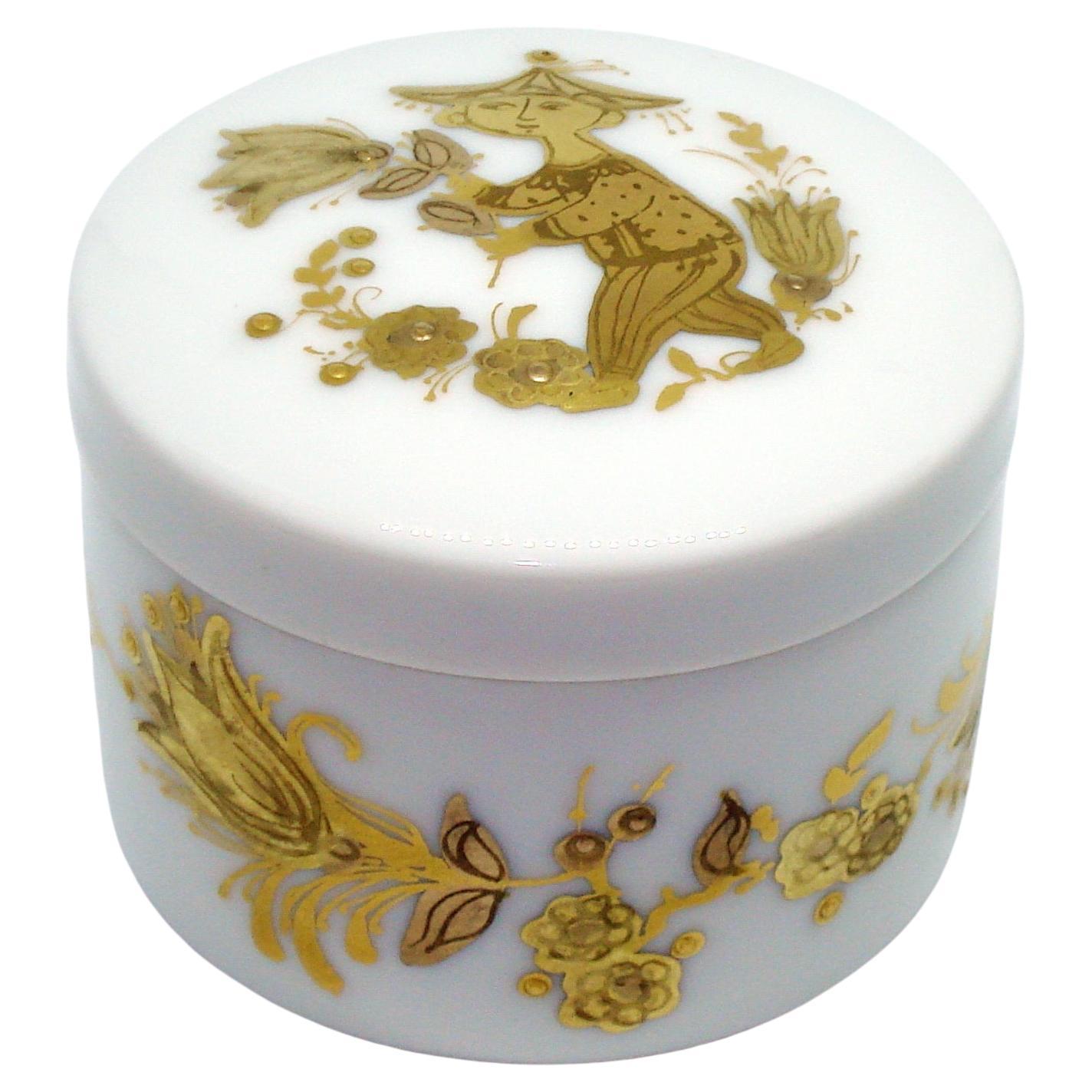 Mid-Century Modern Bjorn Wiinblad Rosenthal Lidded Box, Quatre Couleurs