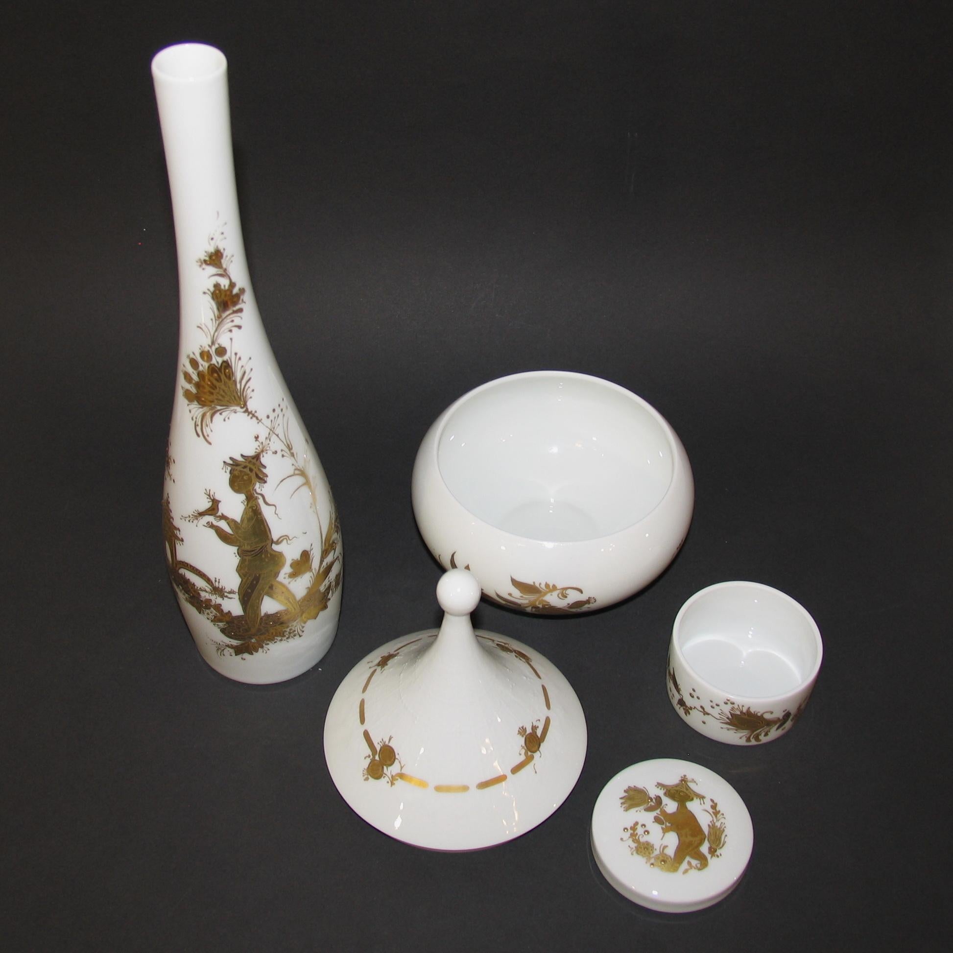 Mid-Century Modern Bjorn Wiinblad Rosenthal Porcelain Vessels, Quatre Couleurs 4