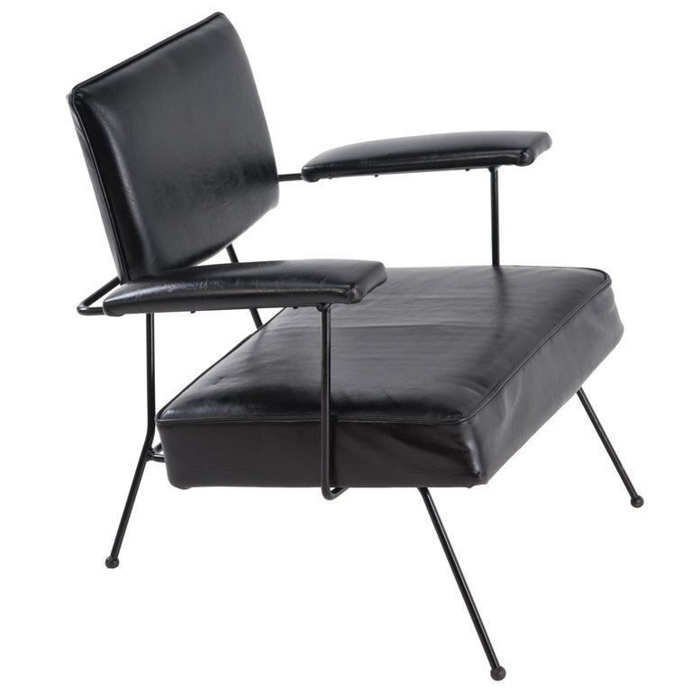 Mid Century Modern Black Adrian Pearsall For Craft Armchair Lounge Chair For Sale At 1stdibs