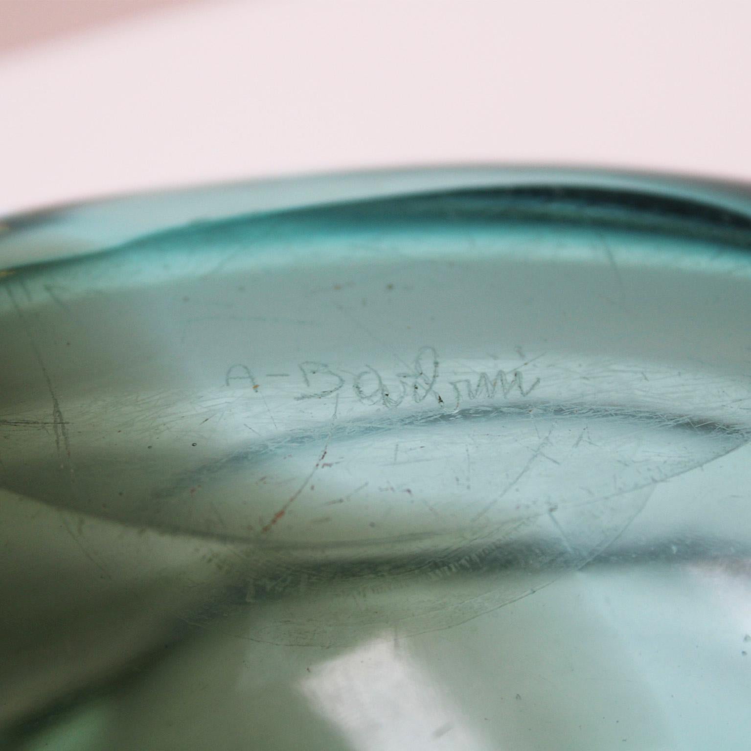 Bol en verre de Murano noir et bleu, The Moderns, 1970 Bon état - En vente à Ibiza, Spain