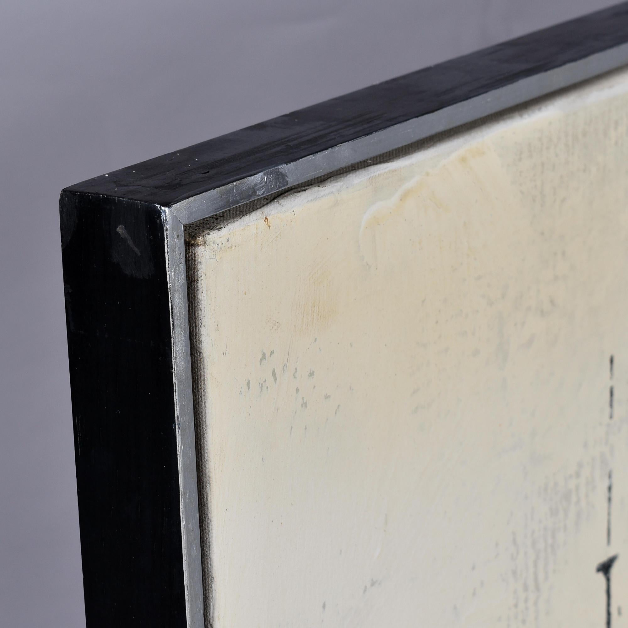 Cuadro velero náutico negro y crema moderno de mediados de siglo de R. Styles Estadounidense en venta