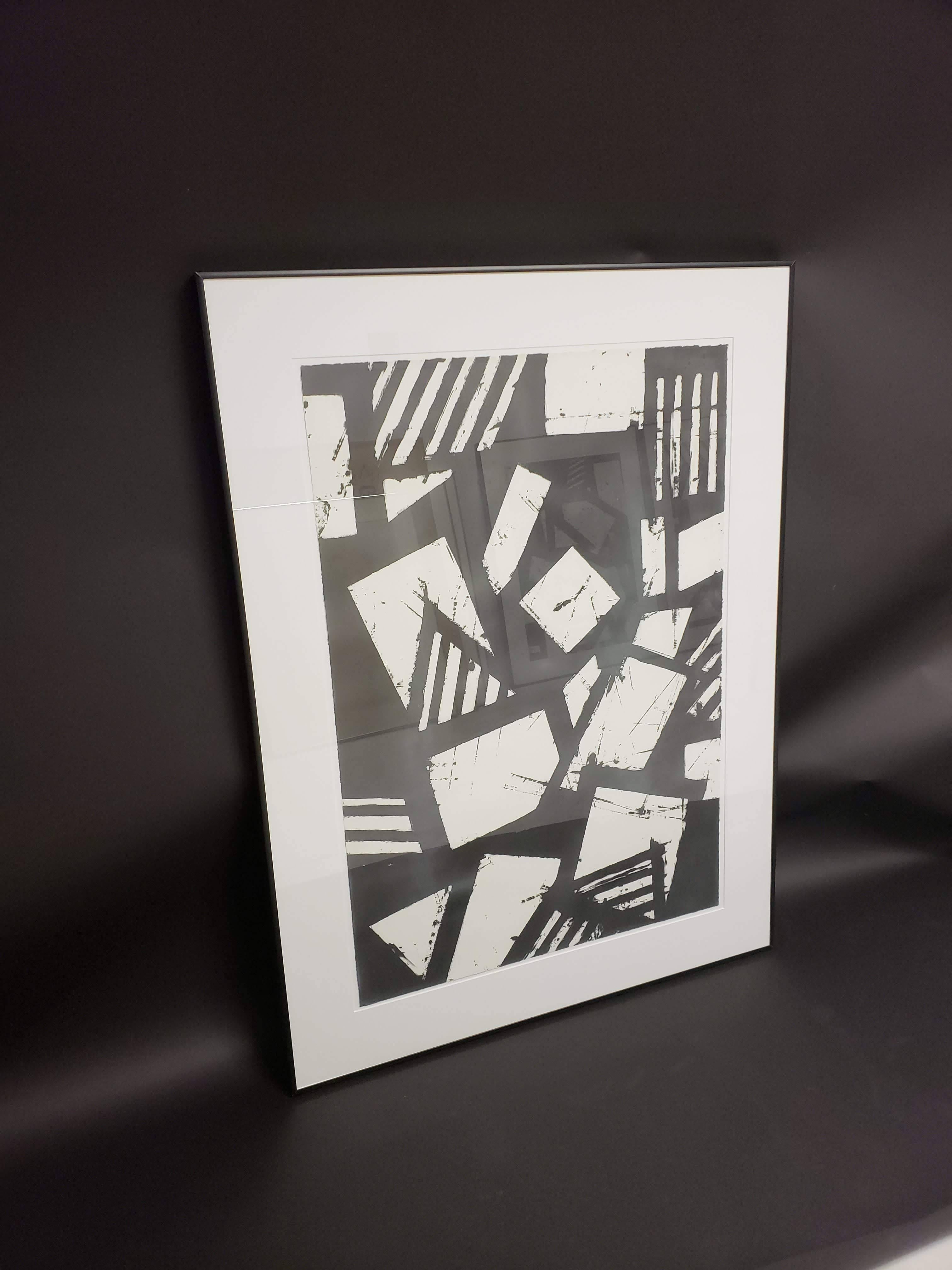 American Mid-Century Modern Black and White Geometric Gordon Newton Special Edition