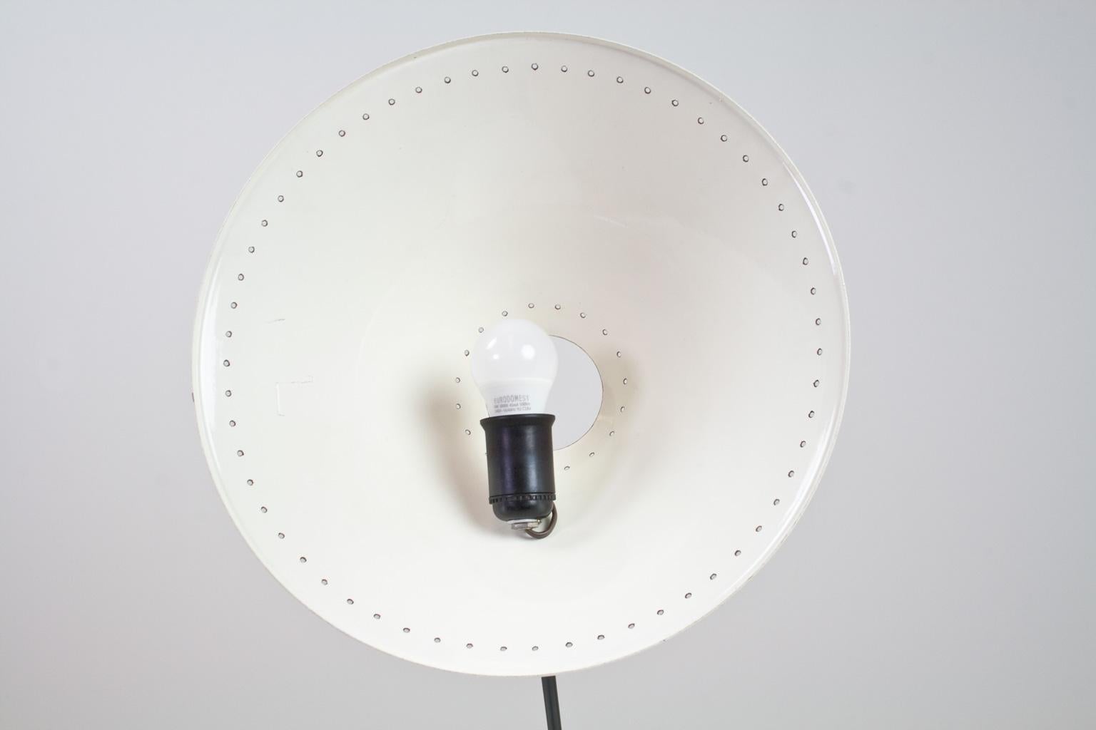 Mid-Century Modern Black and White Industrial Desk Light by Anvia, 1960s For Sale 1