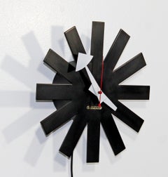 Mid-Century Modern Black Asterisk George Nelson Howard Miller Wall Clock, 1950s