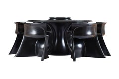 Mid-Century Modern Black 'Boccio' Table and Chairs by Pierluigi Spadolini, 1971