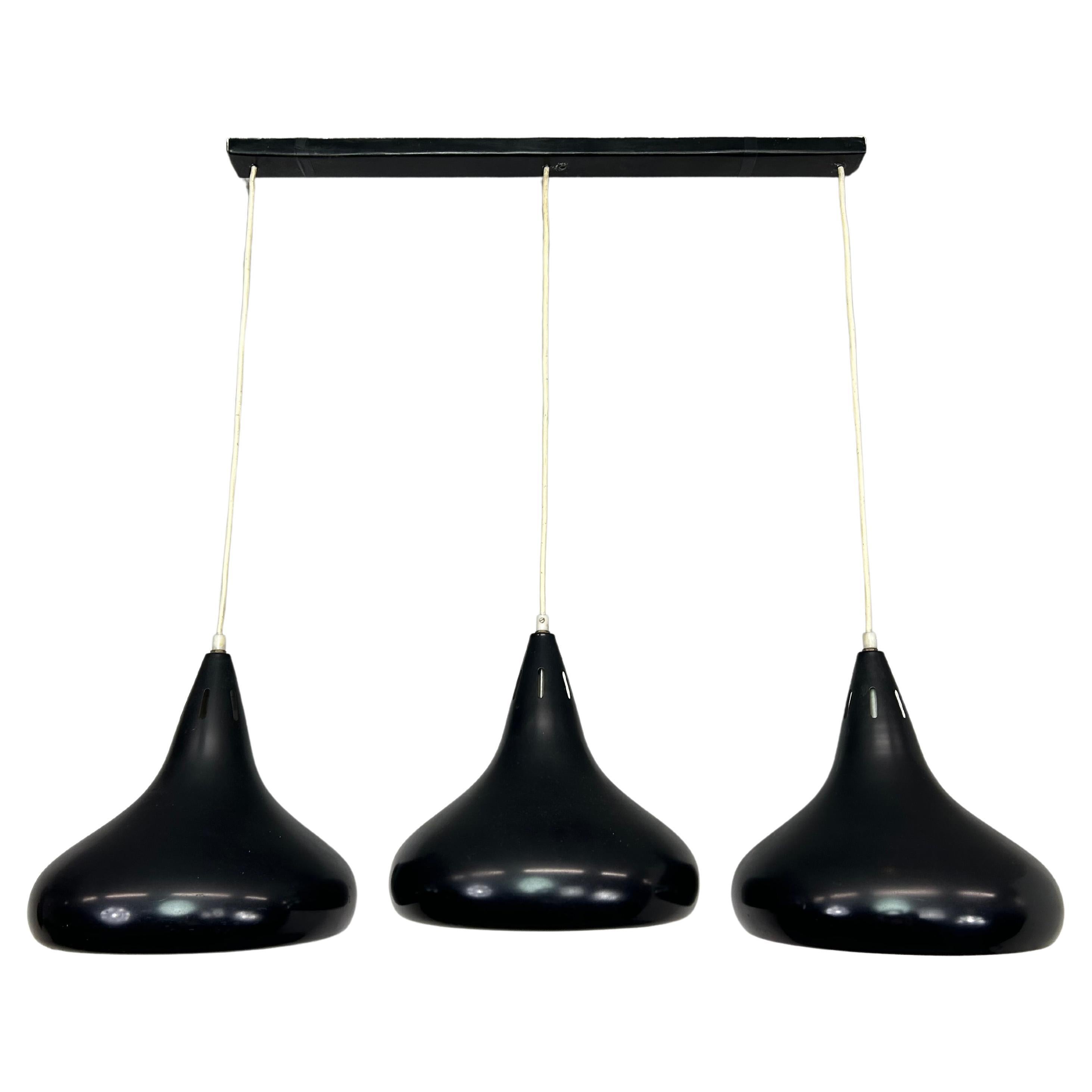 Lampada da soffitto nera moderna di metà secolo in vendita
