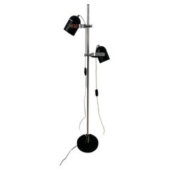 Vintage Mid-Century Modern Black & Chrome Floor Lamp Designed by Stanislav Indra 1970