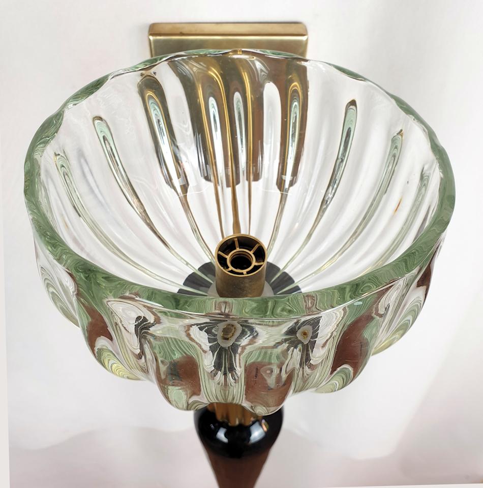 Mid Century Murano Glass Sconces, Venini Style - a pair 1