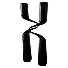 Mid-Century Modern Black Double Candle by Mikaela Dorfel