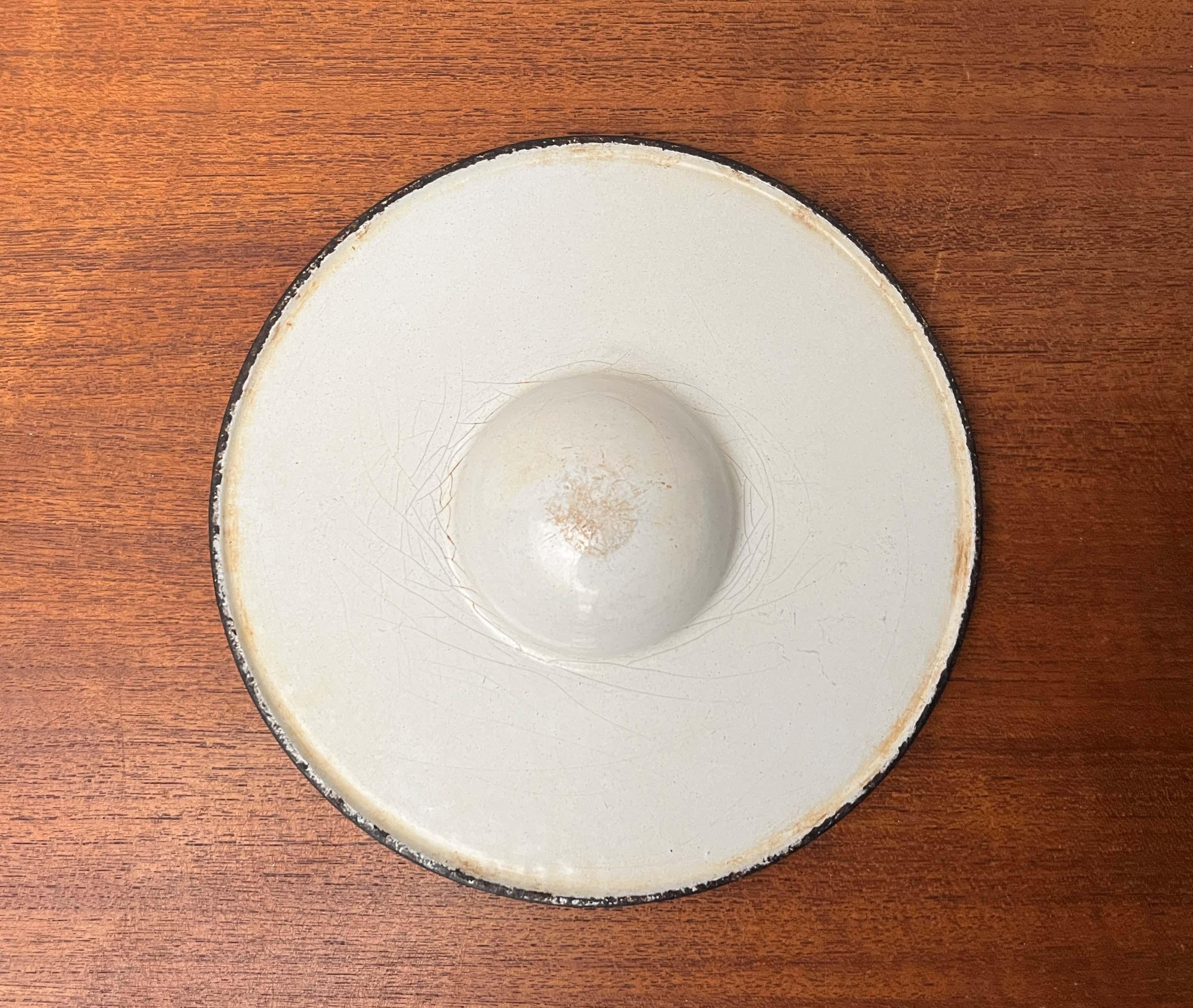 Mid-Century Modern Schwarz Emaille Topf Teak Griff Timo Sarpaneva Rosenlew Finnland im Angebot 11