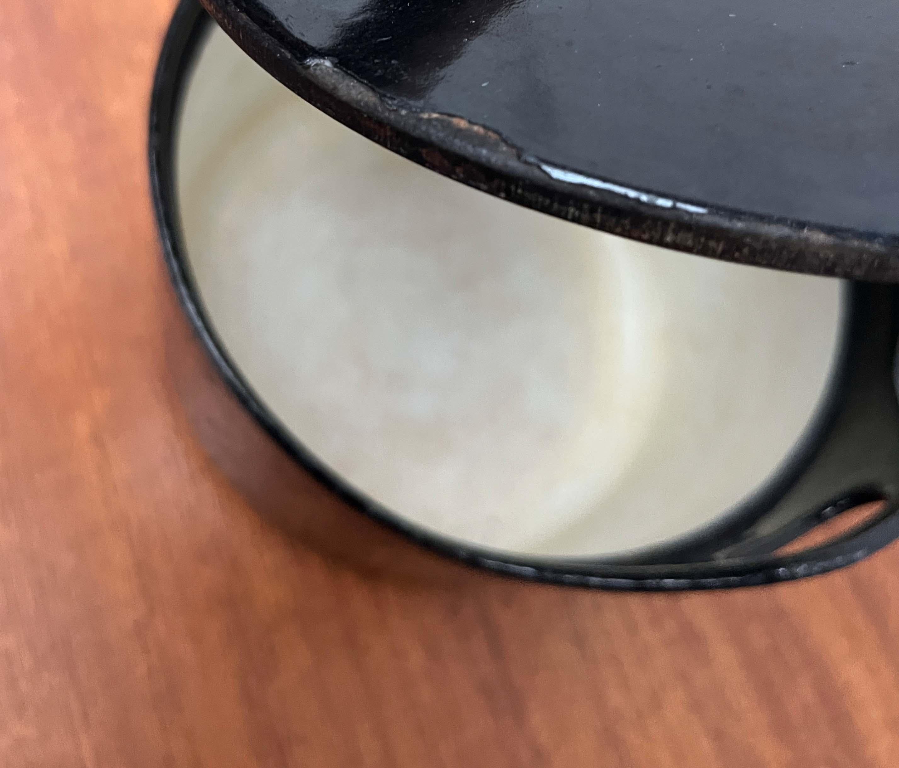 Mid-Century Modern Schwarz Emaille Topf Teak Griff Timo Sarpaneva Rosenlew Finnland im Angebot 13