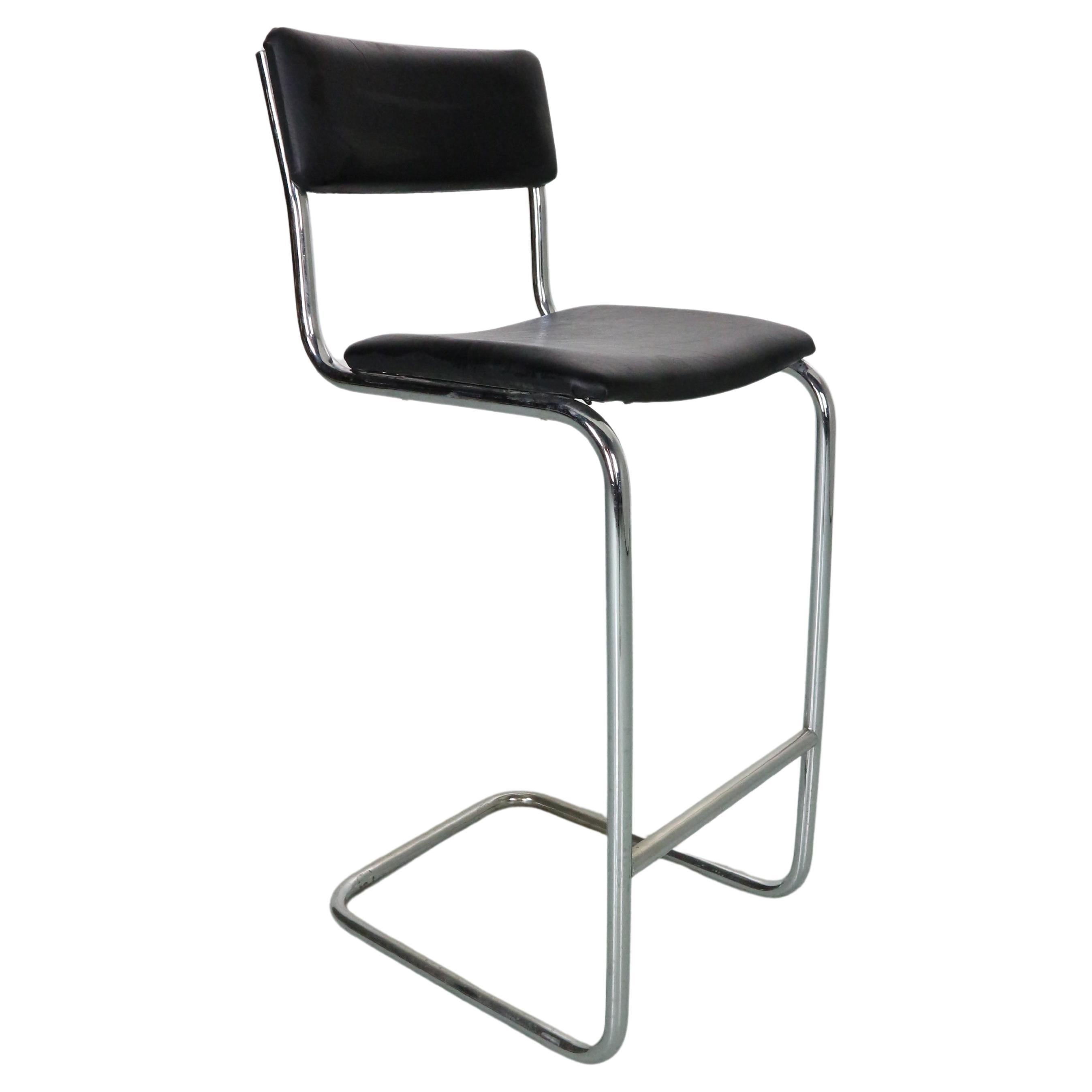 Original MidCentury Modern Chrome Vintage Retro High or Bar Stools, 1950s For Sale at 1stDibs
